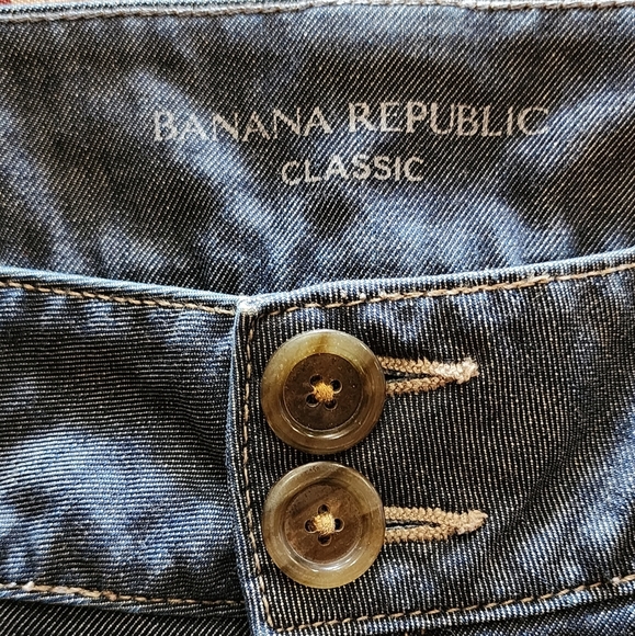 SOLD Banana Republic Classic Denim Capri Pants Size 14 Mid Rise Stretch Cuffed - Picture 7 of 9